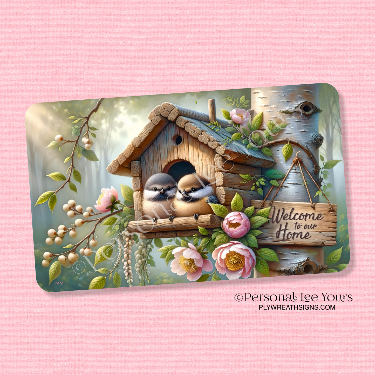 Wreath Sign * Enjoying The View * Horizontal * 3 Sizes * Lightweight Metal