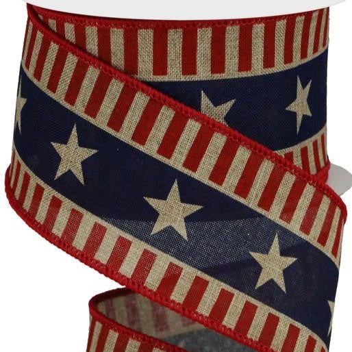 Patriotic Ribbon Red White and Blue Ribbon Red and White 