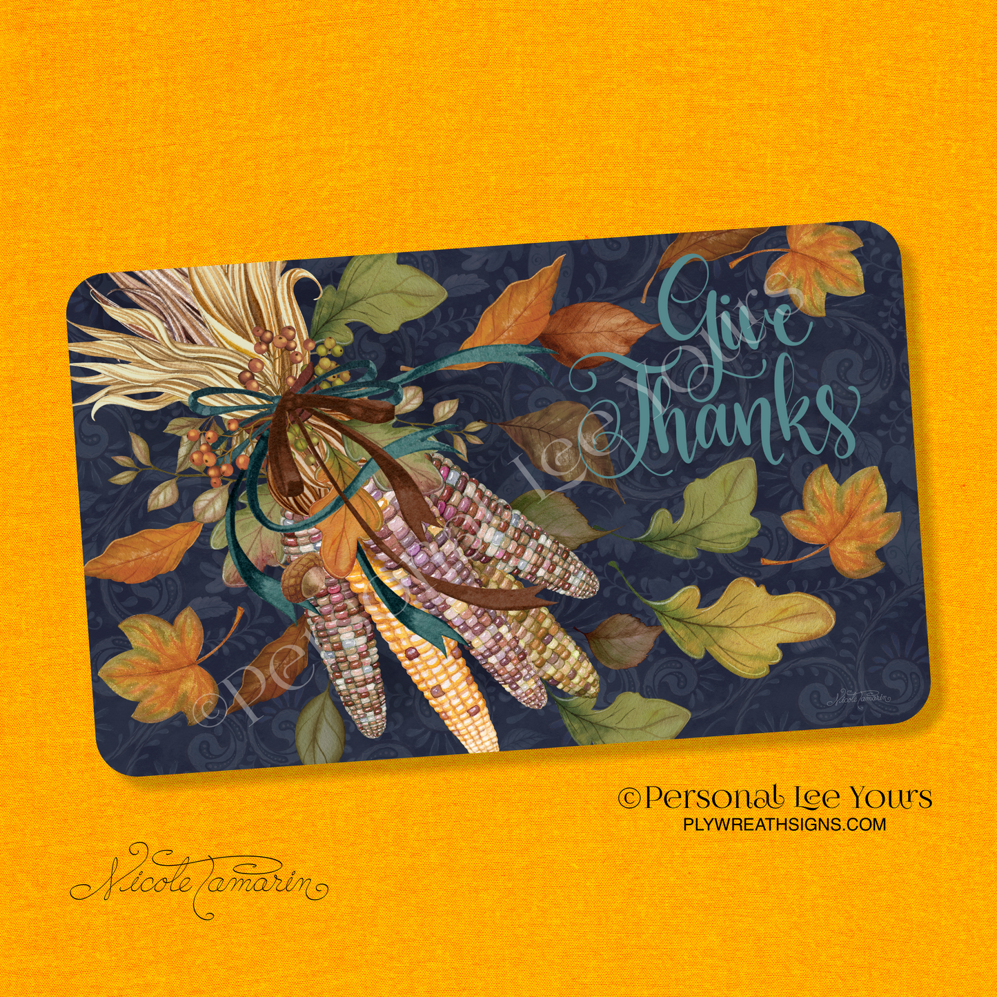 Nicole Tamarin Exclusive Sign * Season Of Thanks * Horizontal * 4 Sizes * Lightweight Metal