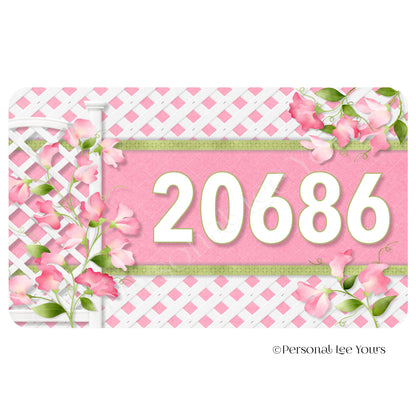 Personalized Wreath Sign * Sweet Pea * Your House Number * Lightweight Metal