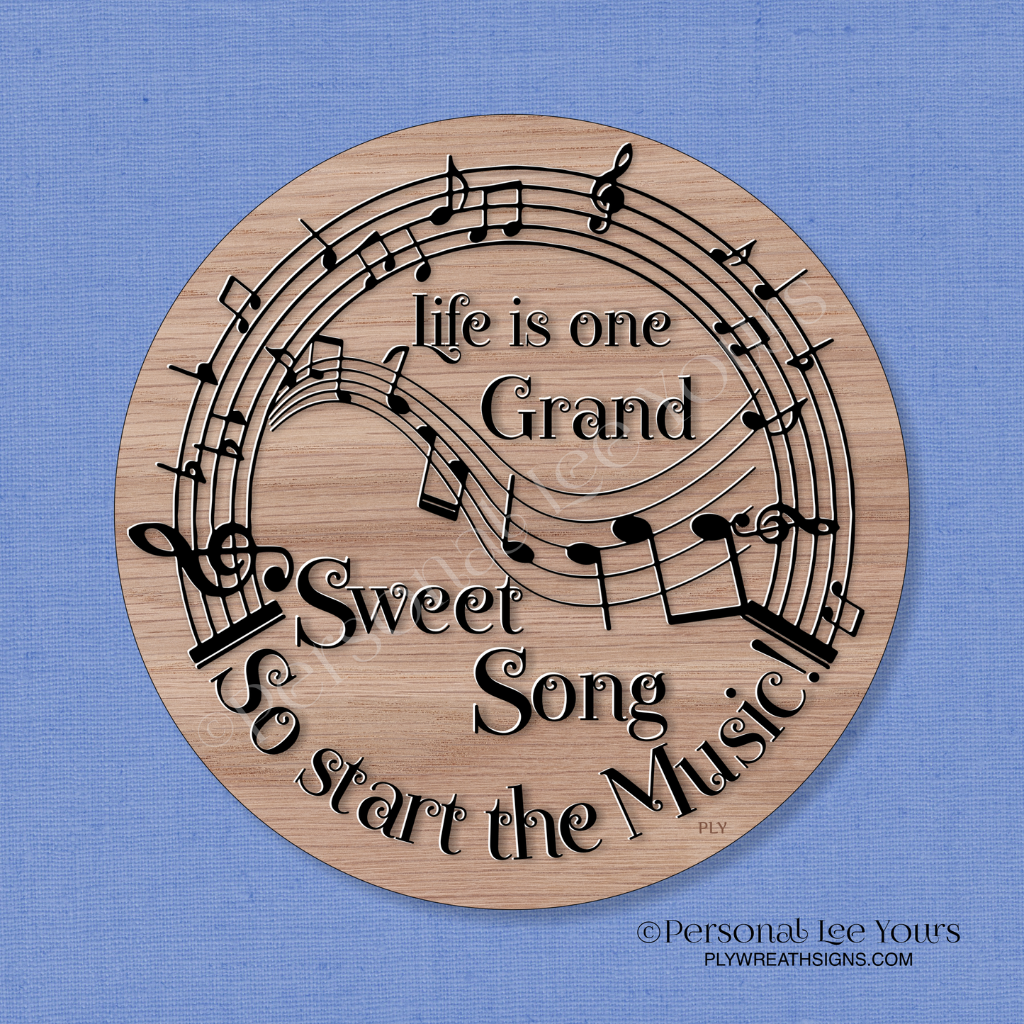 Wreath Sign * Sweet Song * Music * Round * Lightweight Metal
