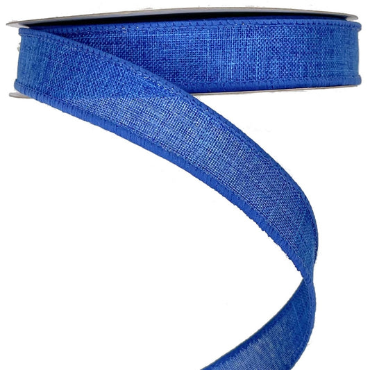 Wired Ribbon * Solid Royal Blue Canvas * 5/8" x 10 Yards * RGE177825