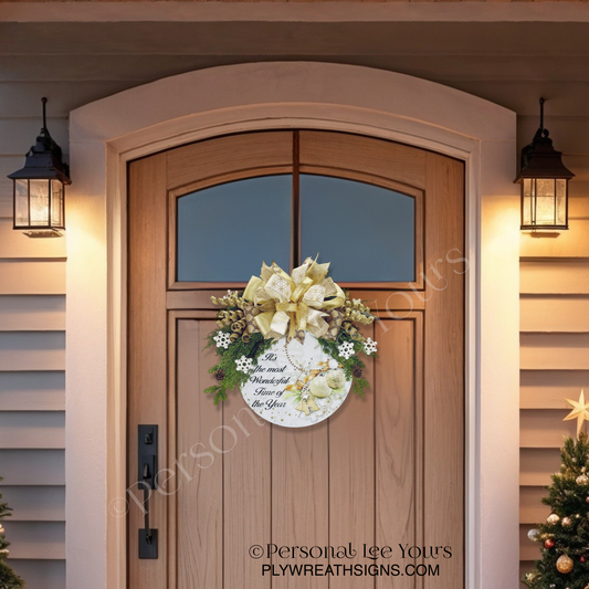 The Most Wonderful Time Of The Year Door Hanger – Lightweight & Ready to Hang