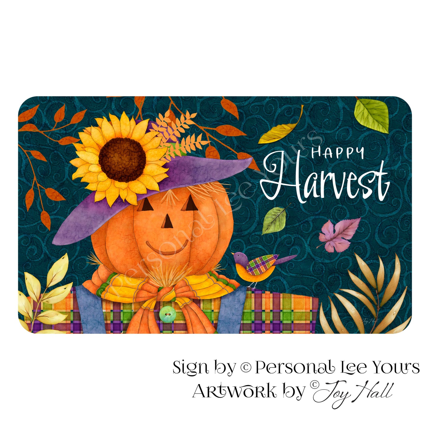 Joy Hall Exclusive Sign * Happy Harvest * 4 Sizes * Lightweight Metal