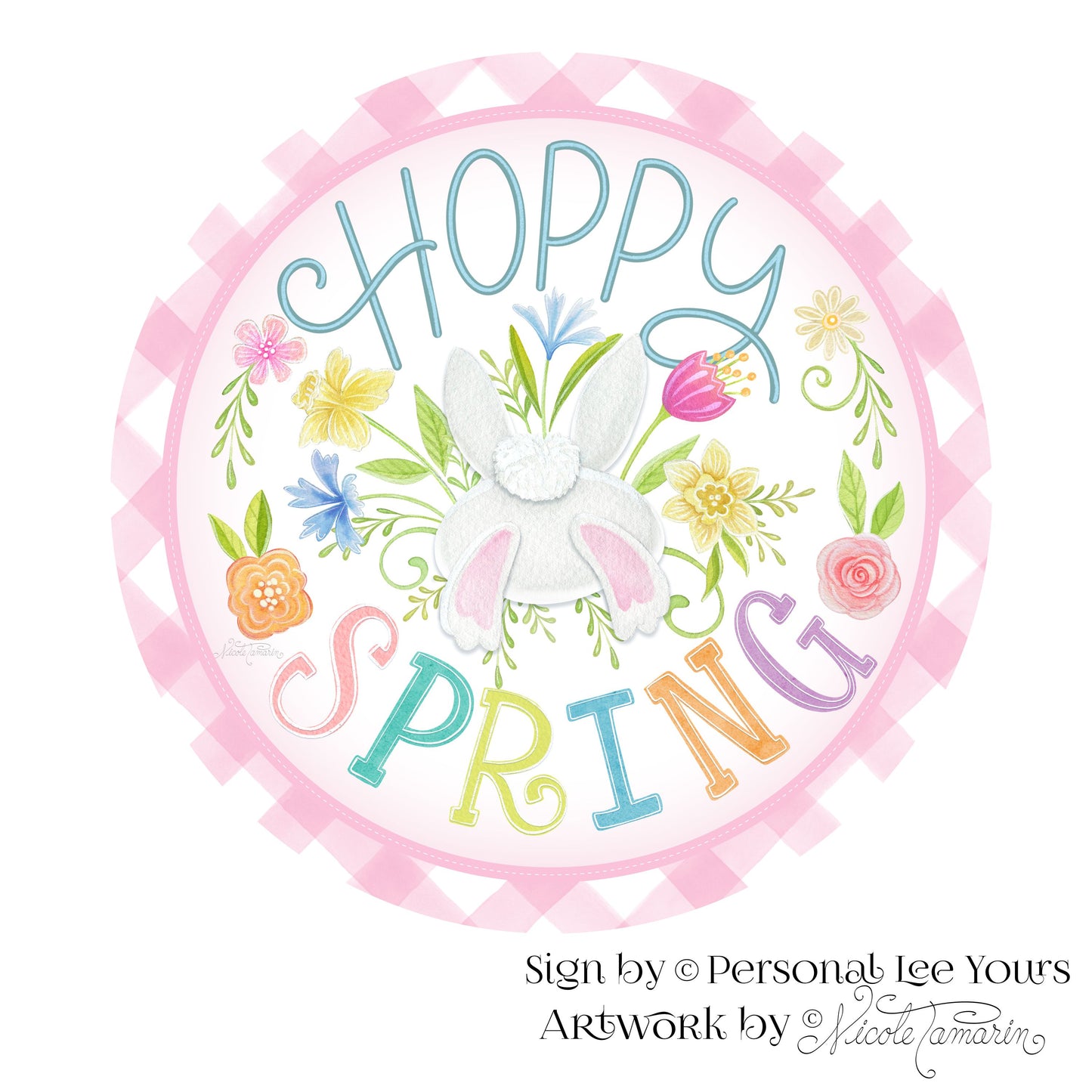 Nicole Tamarin Exclusive Sign * Hoppy Spring * Round * Lightweight Metal