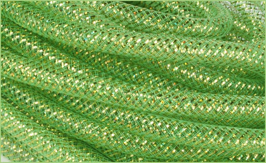 Deco Flex Tubing * Lime with Laser Lime Foil  * 8mm x 30 yards * Wreath Supplies * RE3007C2