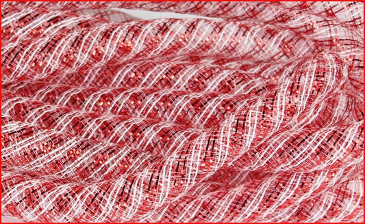 Deco Flex Tubing * Red and White  * 16mm x 10 yards * Wreath Supplies * RE3029G2