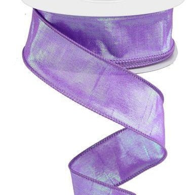 Wired Ribbon * Iridescent Purple Dupioni  * 1.5" x 10 Yards * RG0196423