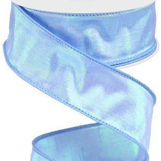 Wired Ribbon * Iridescent Baby Blue Dupioni  * 1.5" x 10 Yards * RG0196438