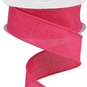 Wired Ribbon * Solid Hot Pink Canvas * 1.5" x 10 Yards * RG127811