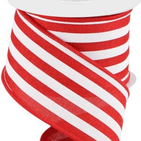1.5 x 10yd Vertical Stripe Ribbon: Red/White (RGC156524) – The Wreath Shop