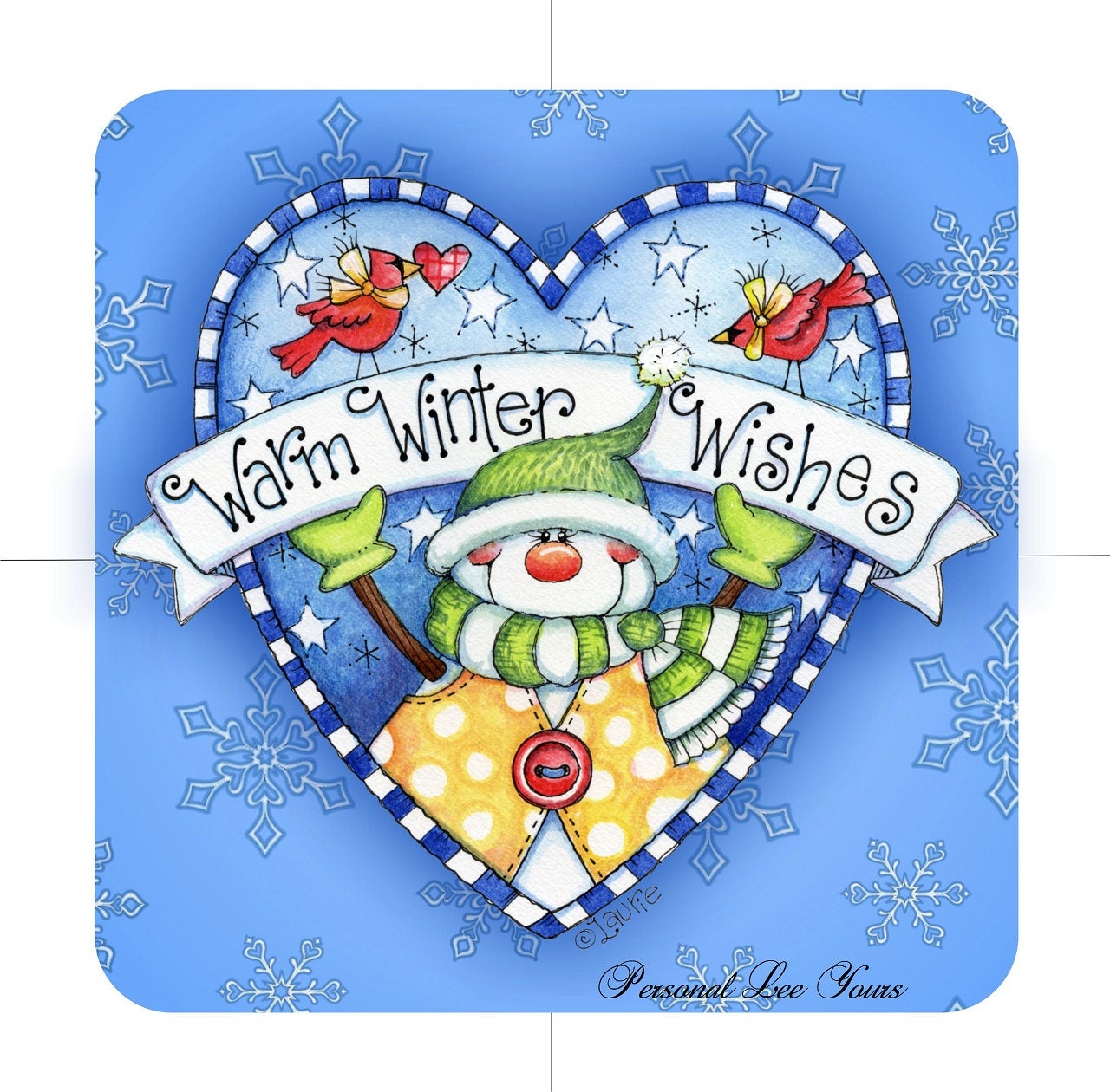 Wreath Sign * Warm Winter Wishes * Snowman * 3 Sizes * Lightweight Metal