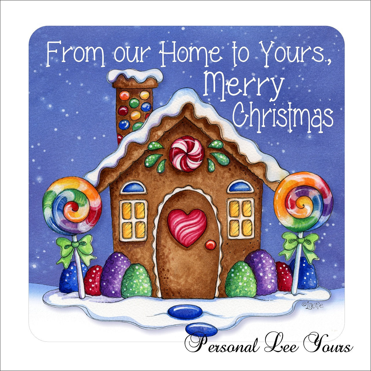 Christmas Wreath Sign * From Our Home To Yours * 3 Sizes * Lightweight Metal