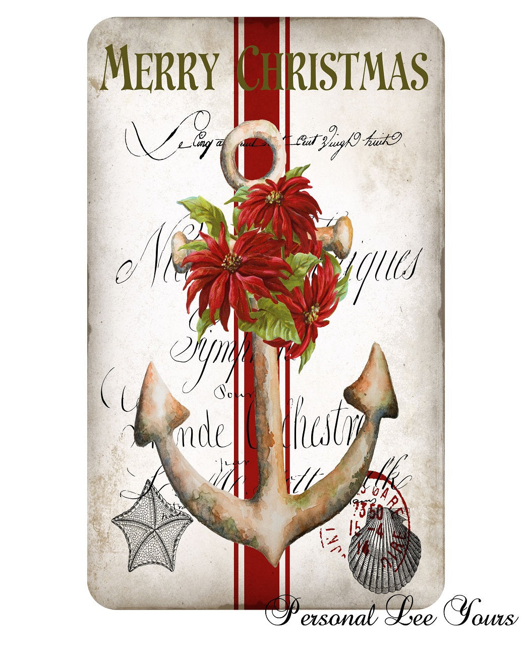 Wreath Sign * Beach Christmas * 3 Sizes * Lightweight Metal