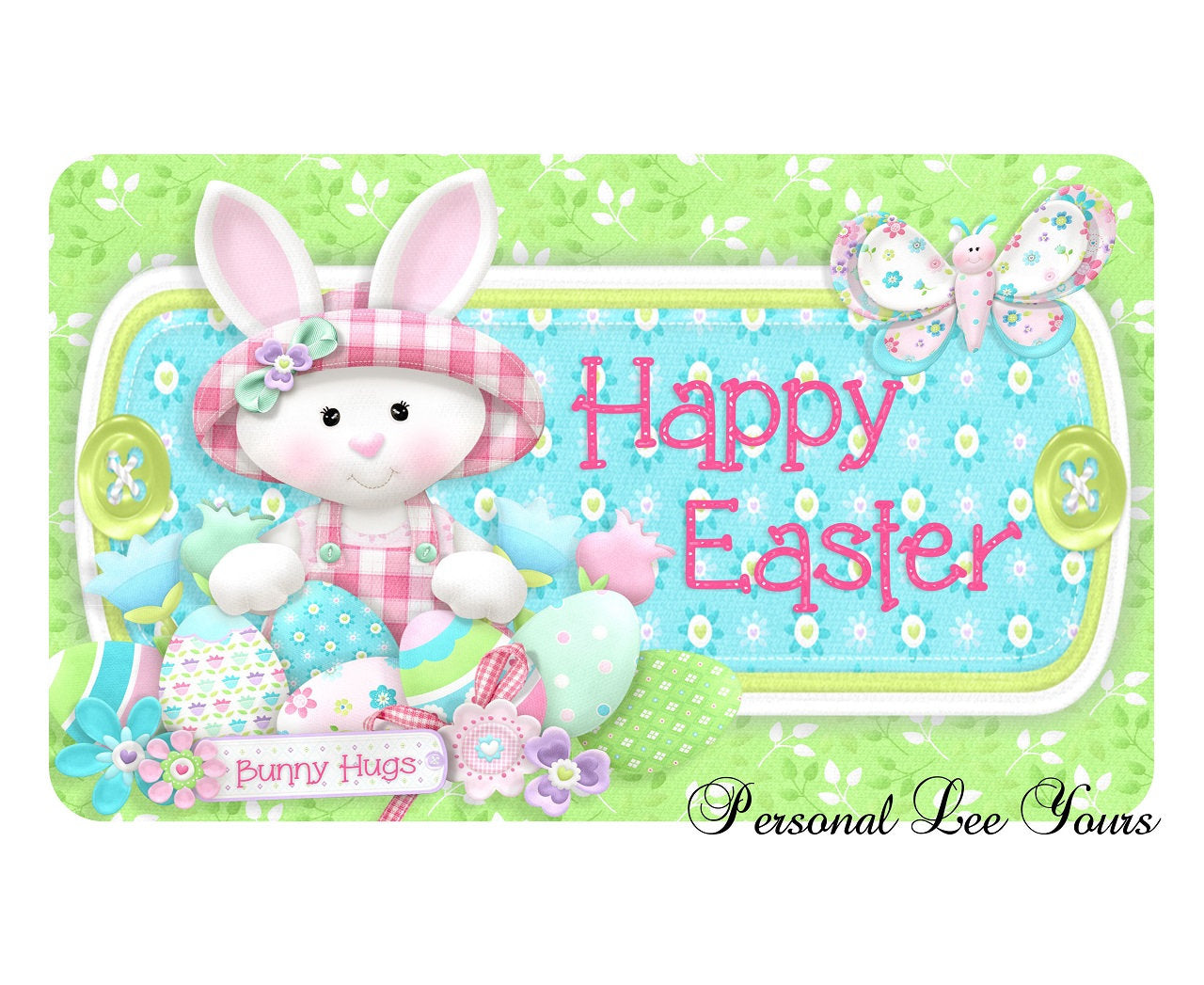 Metal Wreath Sign * Happy Easter * 3 Sizes * Lightweight