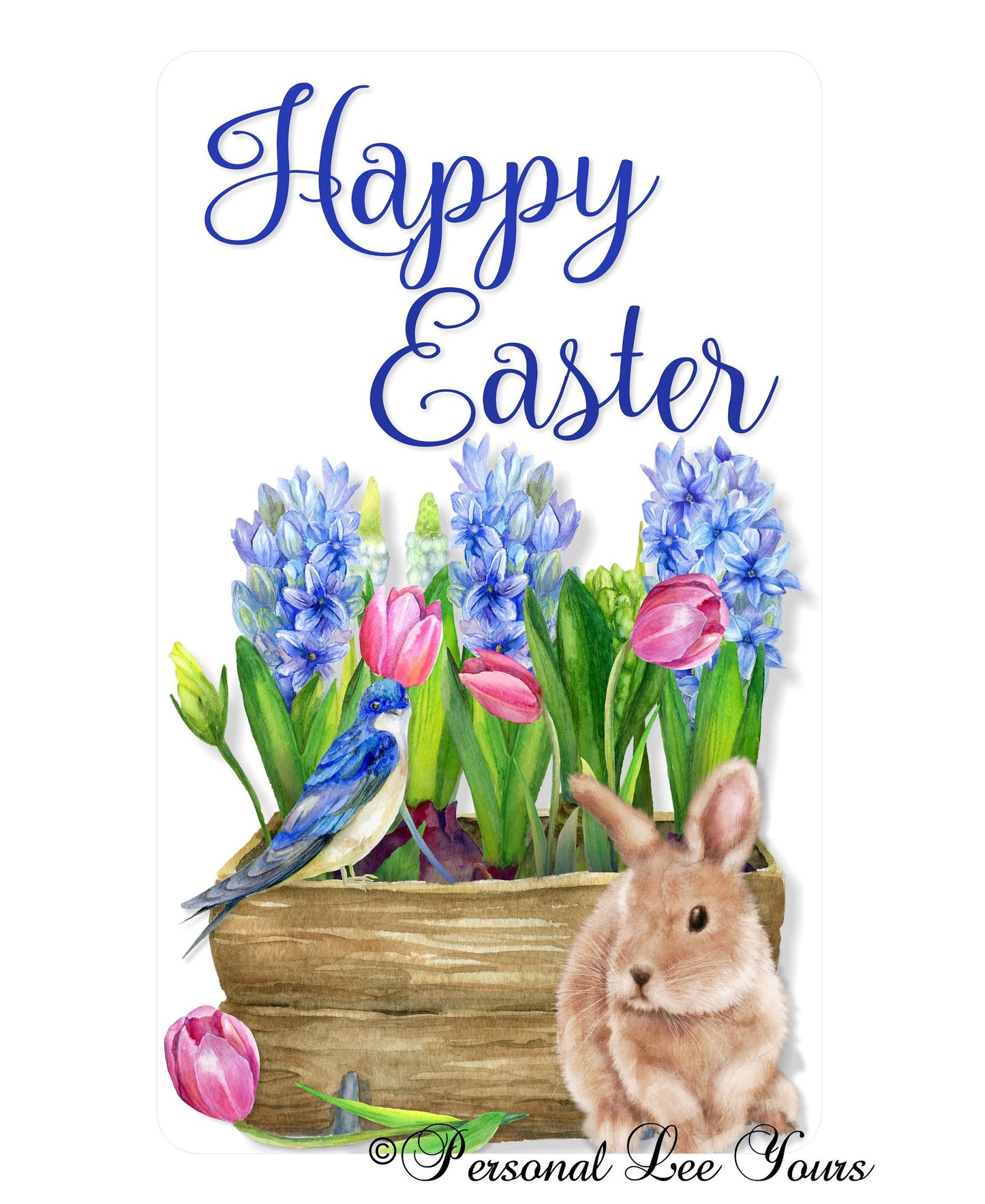 Metal Wreath Sign * Happy Easter * 3 Sizes * Lightweight