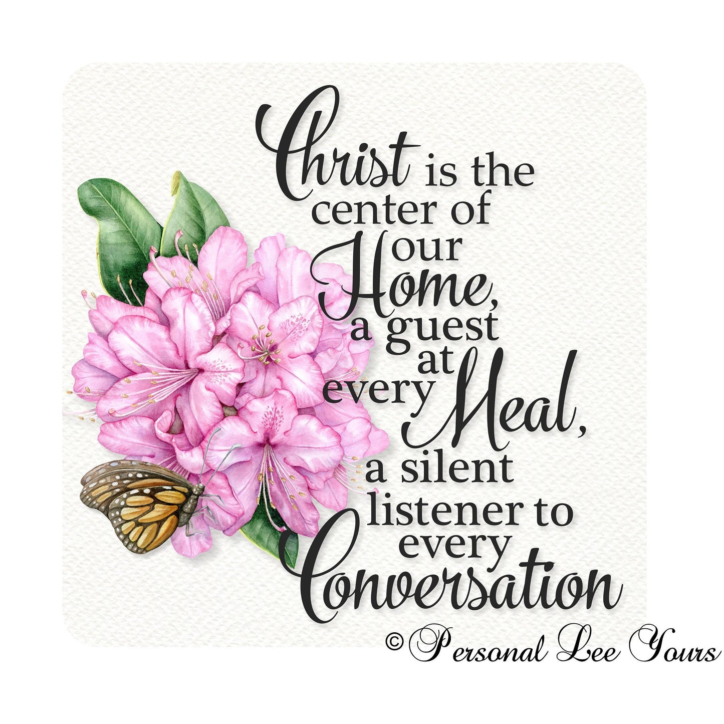 Metal Wreath Sign * Christ Is The Center Of Our Home * 3 Sizes * Lightweight