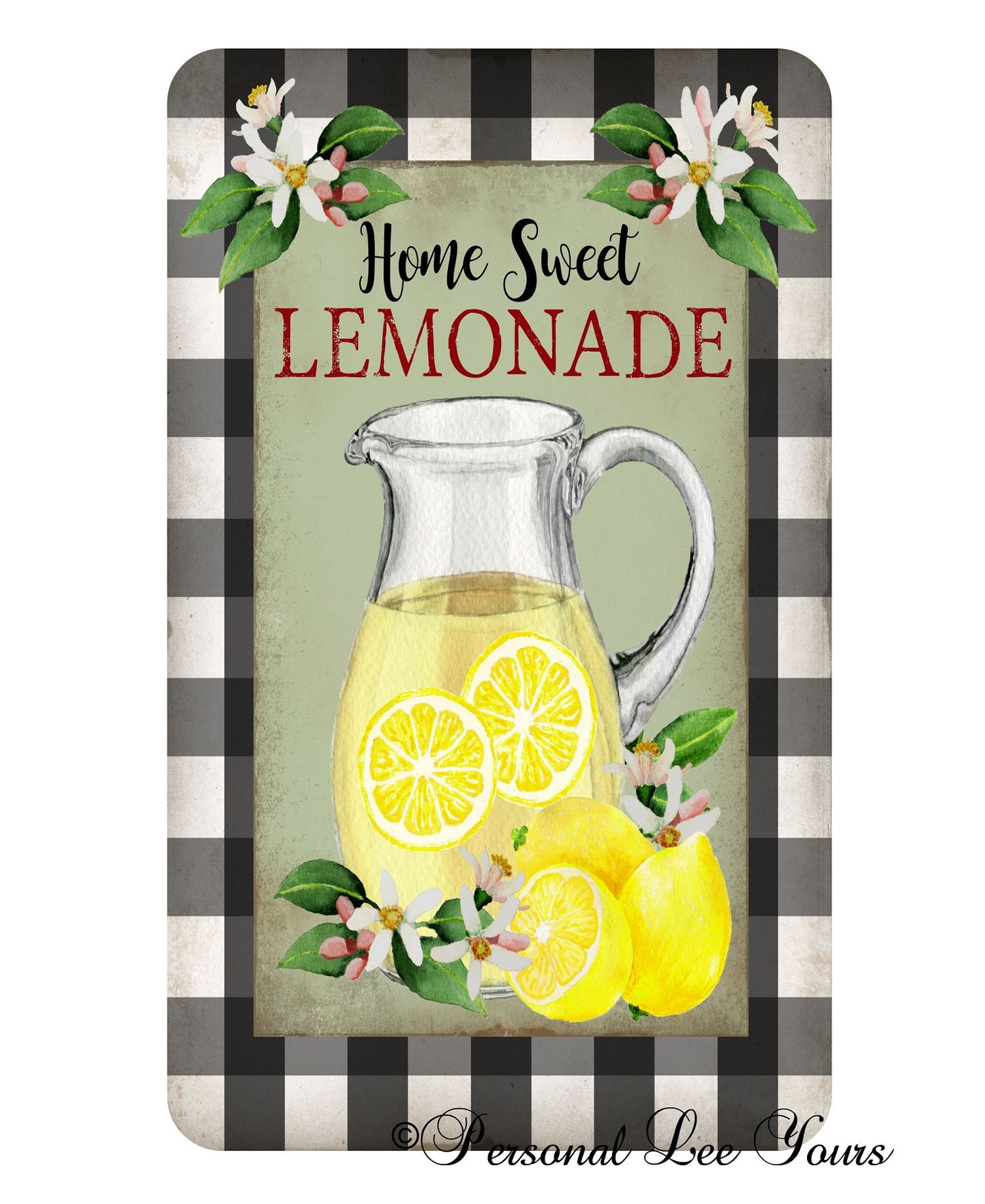 Farmhouse Wreath Signs * Home Sweet Lemonade * 3 Sizes * Lightweight Metal