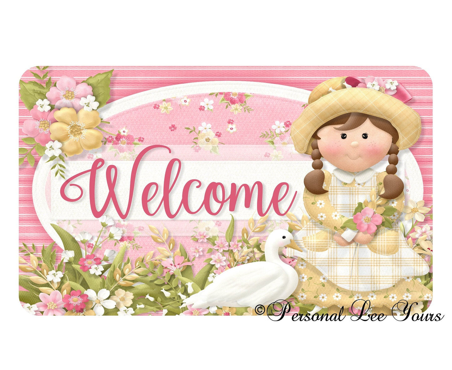 Metal Wreath Sign * Country Welcome * 3 Sizes * Lightweight