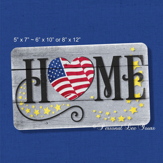 Wreath Sign * Patriotic Home * 3 Sizes * Lightweight Metal