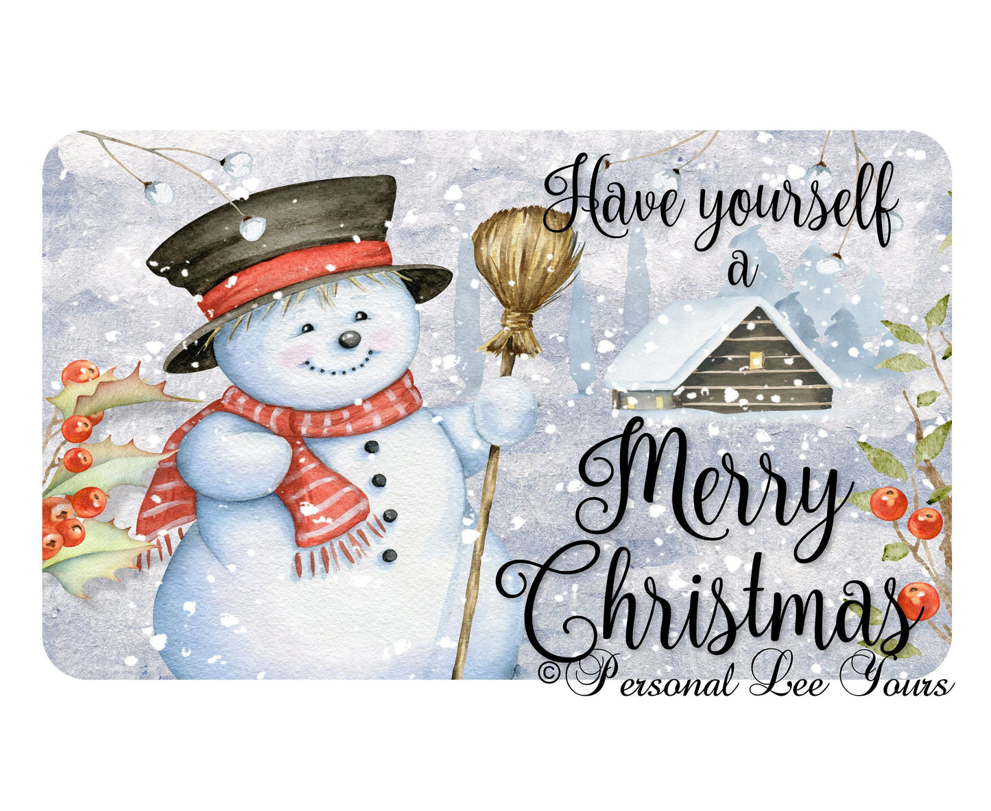 Snowman Wreath Sign * Merry Christmas * 3 Sizes * Lightweight Metal