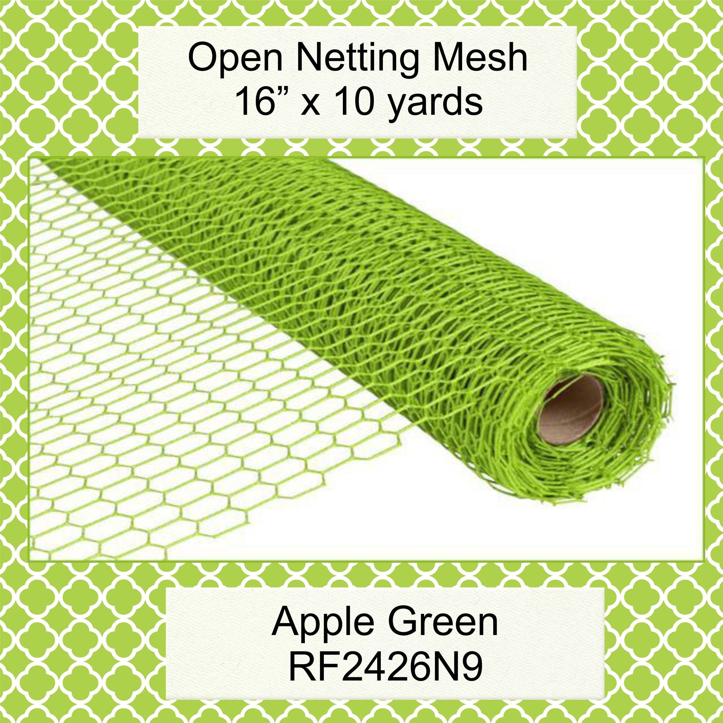Open Netting Mesh/Ribbon * Apple Green * 16 x 10 Yards * RF2426N9 * U –  Personal Lee Yours