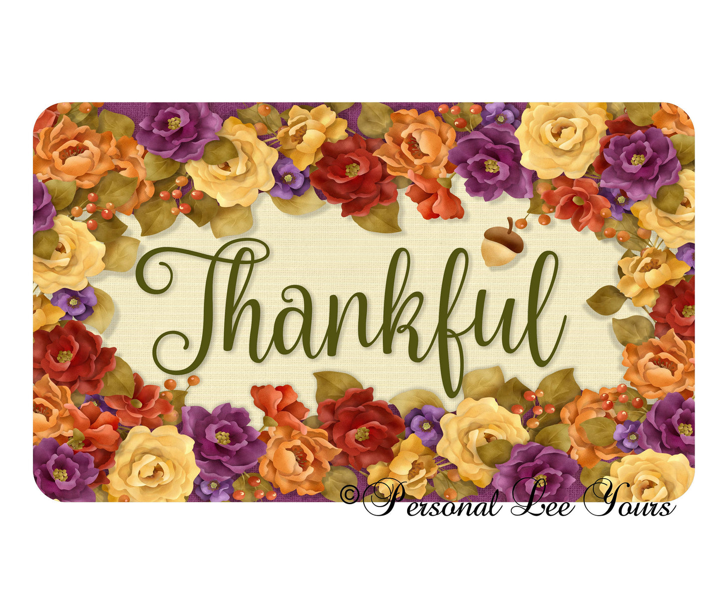 Wreath Sign * Colors Of A Thankful Fall * 3 Sizes * Lightweight Metal
