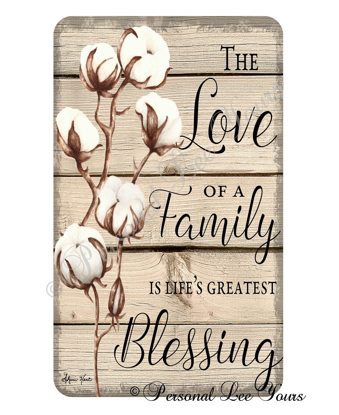 Farmhouse Wreath Signs * Love of Family * 3 Sizes * Lightweight Metal