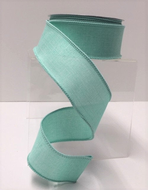 Wired Ribbon * Solid Mint Canvas * 1.5" x 10 Yards * RG1278AN
