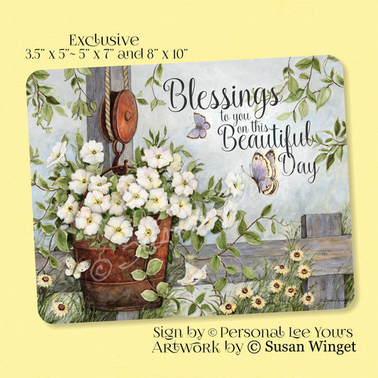 Susan Winget Exclusive Sign * Blessings To You * 3 Sizes * Lightweight Metal
