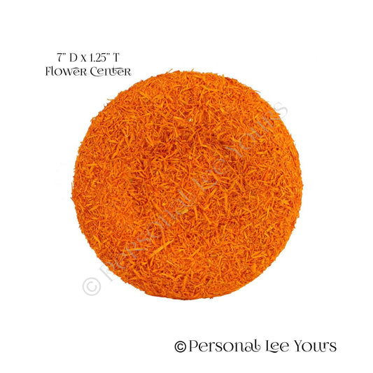 Wreath Accent * Foam ~ Orange Flower Center * 7" D x 1.25 Thick * Lightweight