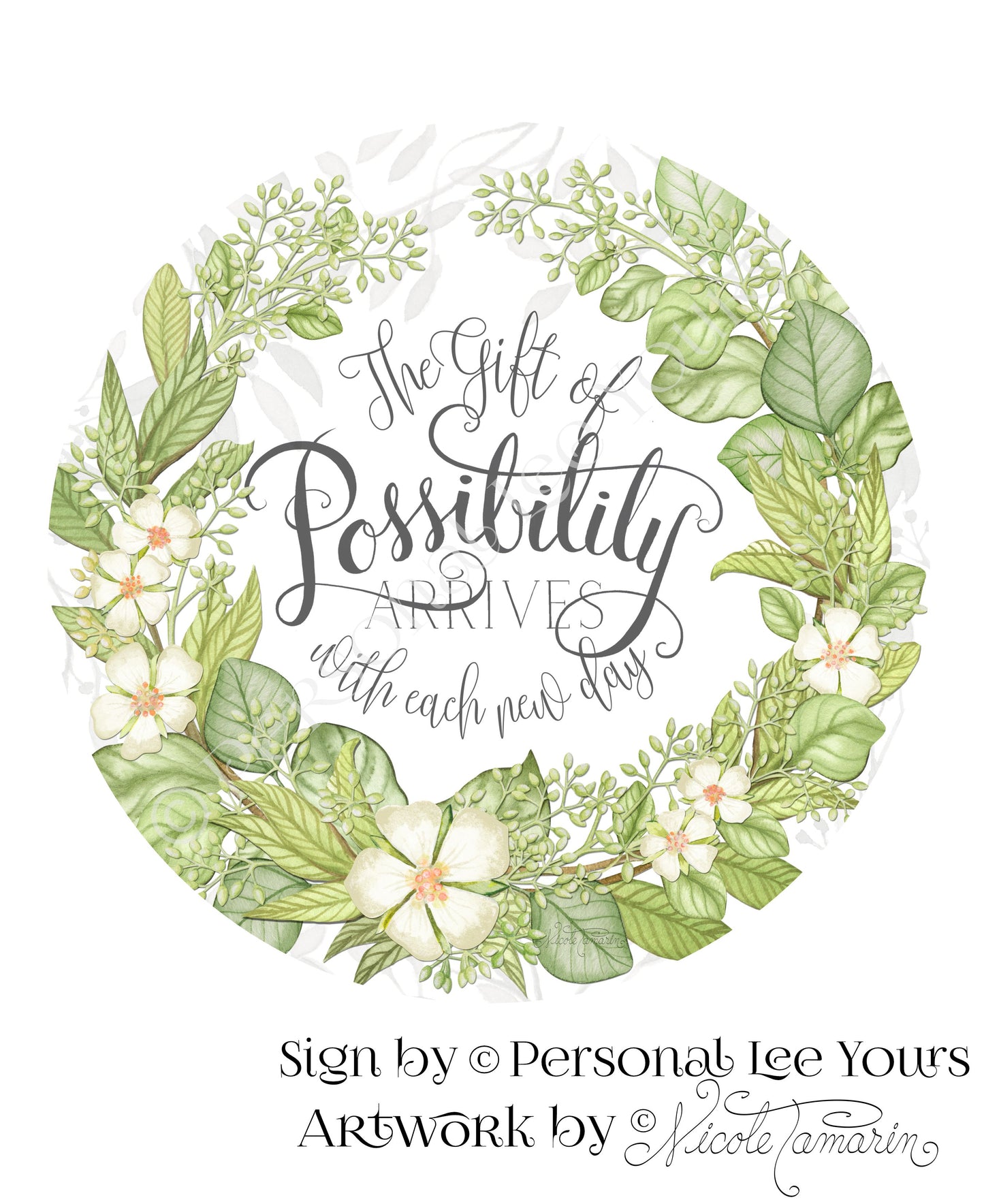 Nicole Tamarin Exclusive Sign * Possibility * Round * Lightweight Metal