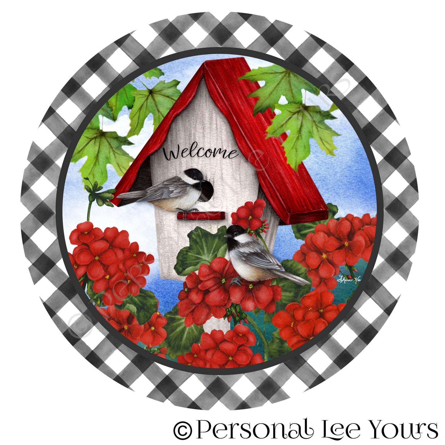 Wreath Sign * Summer Welcome * Round * Lightweight Metal