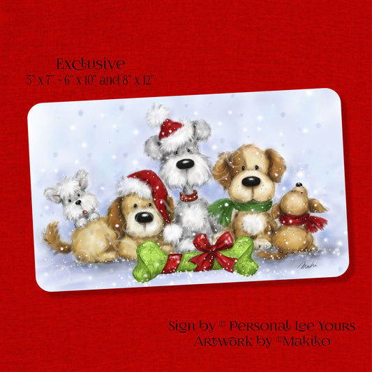Makiko Exclusive Sign * Pawsome Christmas * No Wording * 3 Sizes * Lightweight Metal