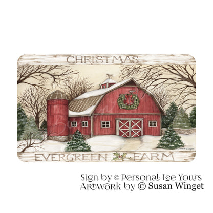 Susan Winget Exclusive Sign * Christmas Barn * 5 sizes * Lightweight Metal