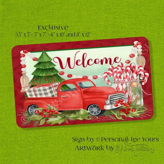 Nicole Tamarin Exclusive Sign * Festive Holiday * Welcome * 4 Sizes * Lightweight Metal