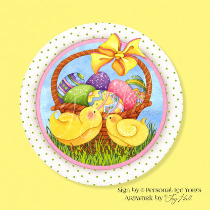 Joy Hall Exclusive Sign * Easter Basket * Round * Lightweight Metal