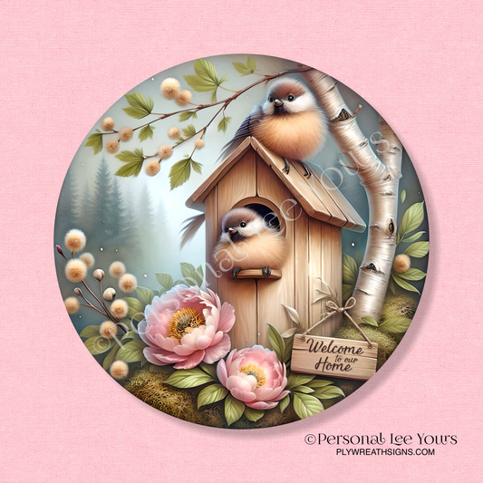 Wreath Sign * Enjoying The View * Round * Lightweight Metal