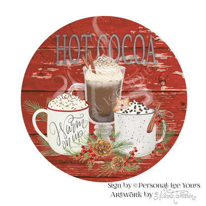 Nicole Tamarin Exclusive Sign * Farmhouse Cocoa * Round * Lightweight Metal