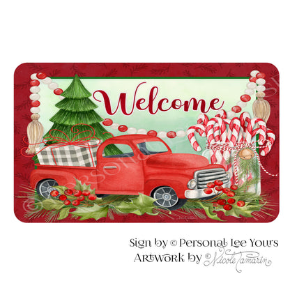 Nicole Tamarin Exclusive Sign * Festive Holiday * Welcome * 4 Sizes * Lightweight Metal