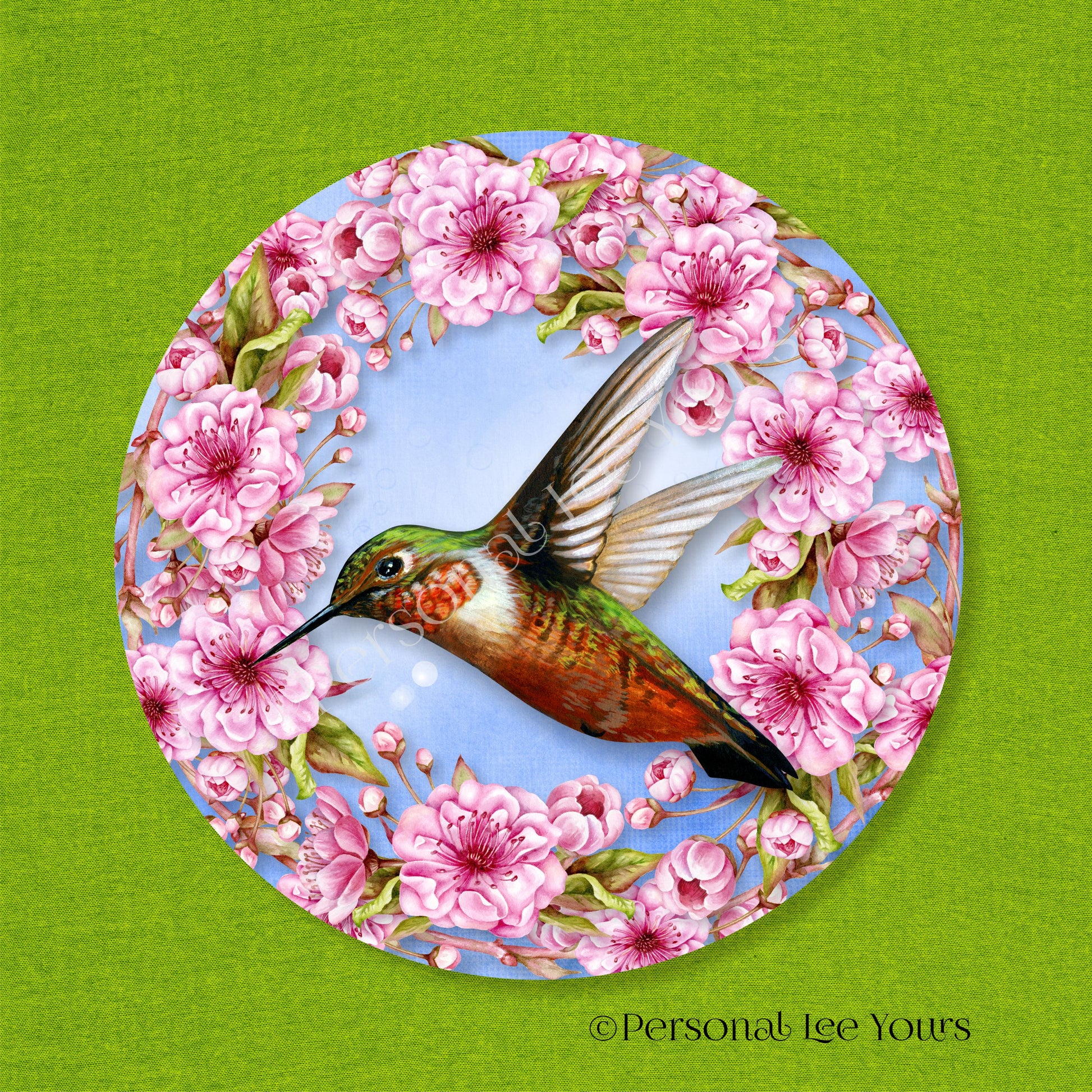 Metal Wreath Sign * The First Hummingbird * Round * Lightweight – Personal  Lee Yours