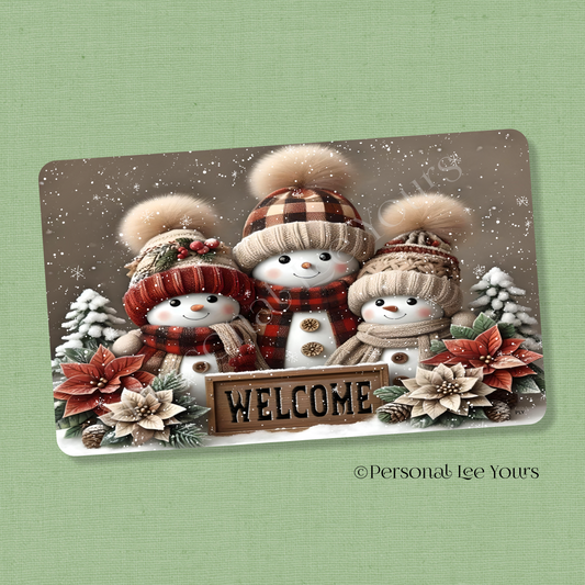 Winter Wreath Sign * Frosty Welcome * 4 Sizes * Lightweight Metal