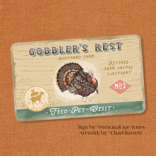 Chad Barrett Exclusive Sign * Gobbler's Rest * Horizontal * 3 Sizes * Lightweight Metal