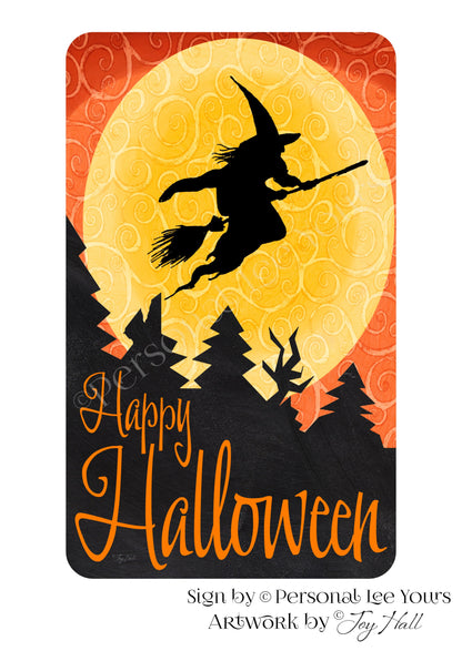 Joy Hall Exclusive Sign * Happy Halloween * Witch * 4 Sizes * Lightweight Metal