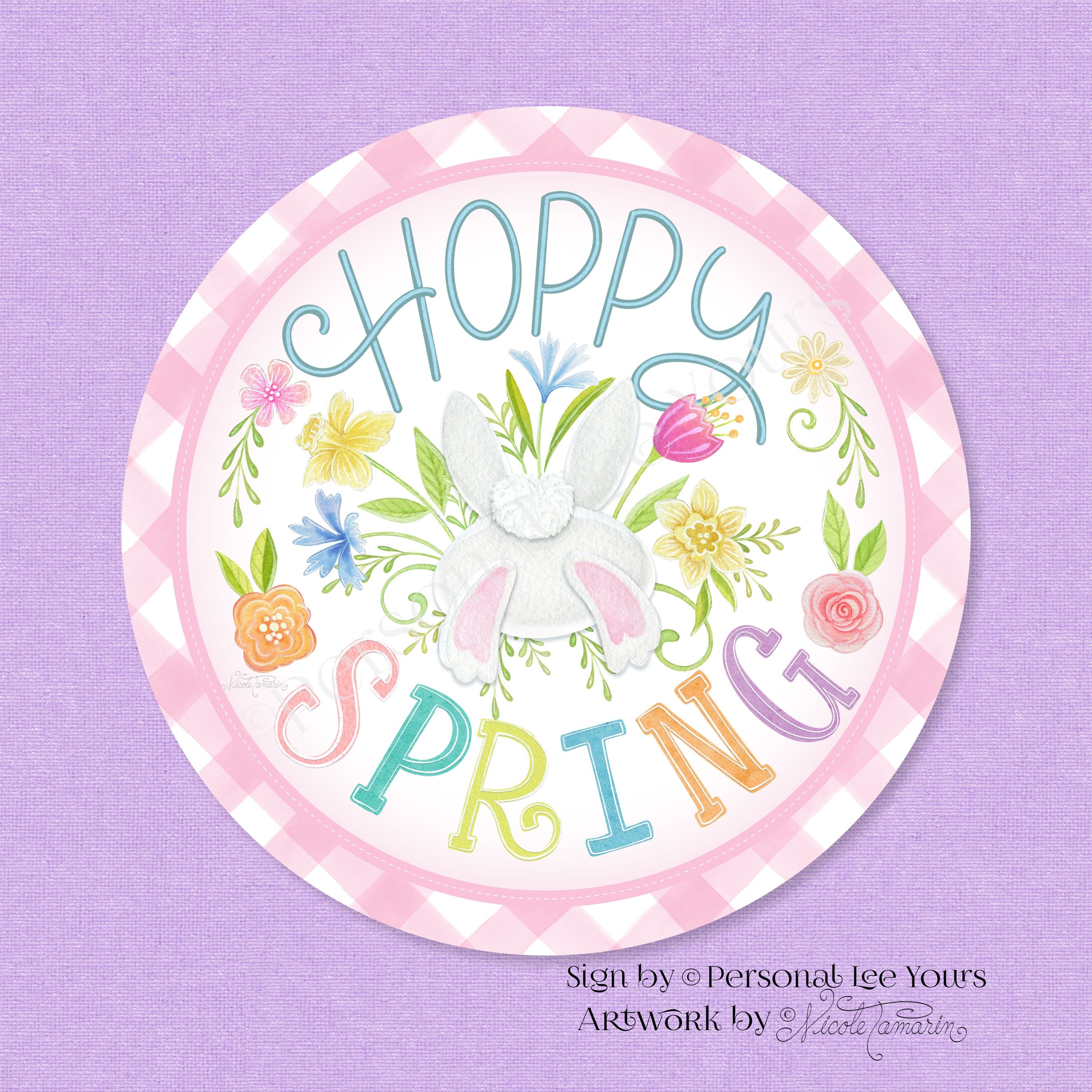Best Wreath Signs Anywhere Nicole Tamarin Hoppy Spring Round Personal ...