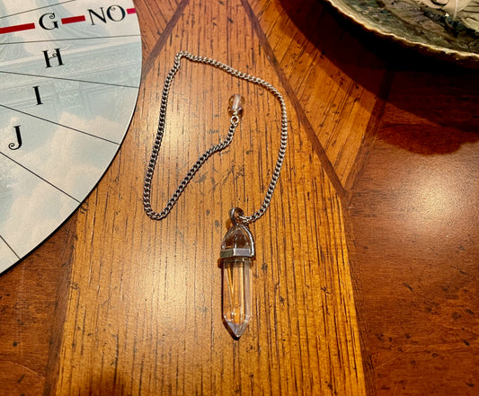 Clear Quartz Pendulum Made By Local Artisan