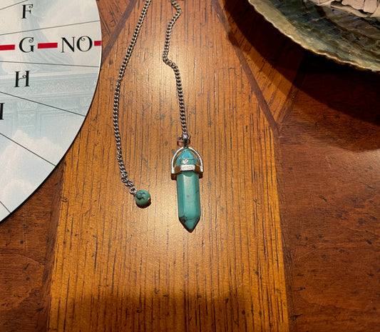 Turquoise Howlite Pendulum Made By Local Artisan