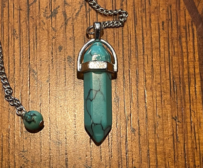 Turquoise Howlite Pendulum Made By Local Artisan