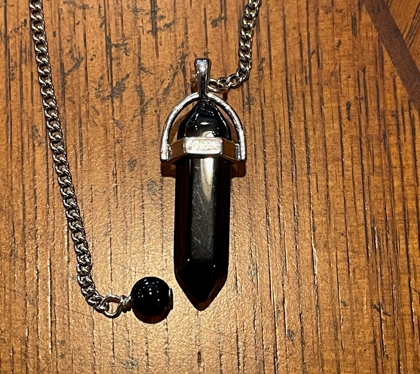 Black Onyx Pendulum Made By Local Artisan
