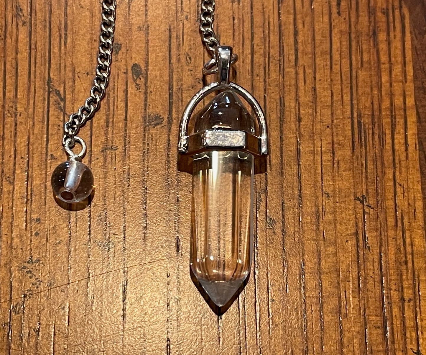 Clear Quartz Pendulum Made By Local Artisan